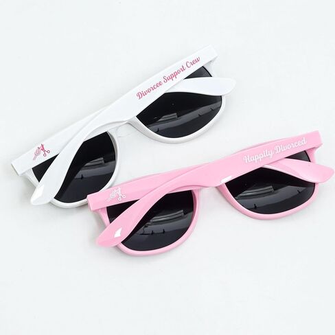 HAPPILY DIVORCED Sunglasses Set – 1 7 Divorce Support Crew Party Sunglasses (8 Pack) – Funny Divorce Party Favors for Women & Men, Newly Single Gifts Celebration Accessories in Saudi Arabia