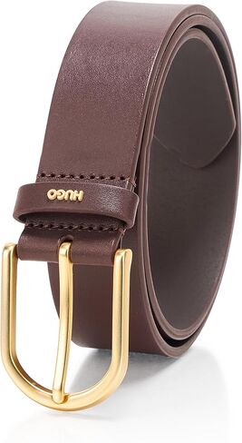 HUGO mens Zoey Round Buckle Leather Belt in Saudi Arabia