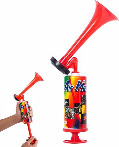 On-Airstore Handheld Air Horn Loud Noise Makers for Sporting Events Hand Push Pump Bullhorn for Football Soccer Match Birthday Party Car Boat Safety Equipment Fog Horn Cheer-leading Fans (Red) in Saudi Arabia
