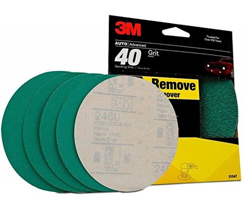 قرص صنفرة Green Corps من 3M مع ملحق Stikit، 31547، 6 بوصات، 40 حبيبة، 5 أقراص في كل عبوة، 20 عبوة في كل علبة in Kuwait