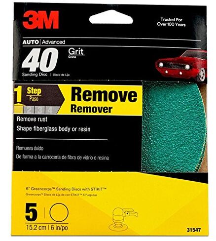 قرص صنفرة Green Corps من 3M مع ملحق Stikit، 31547، 6 بوصات، 40 حبيبة، 5 أقراص في كل عبوة، 20 عبوة في كل علبة in Kuwait