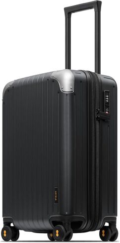 LEVEL8 Carry on Luggage Airline Approved, Hardshell Suitcases with Spinner Wheels, PC Expandable Luggage, 20 Inch, Black in Saudi Arabia