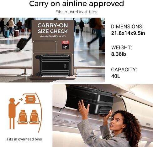 Carry On Luggage Top Opening with Cup Holder & Phone Holder, Expandable PC Hard Shell Suitcase, USB Charging Port, Side Hook, 360° Spinner Wheels, TSA Lock & YKK Zippers for Women Man Gifts in Saudi Arabia
