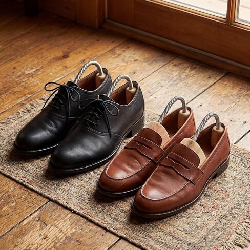 3 Pairs Adjustable Wood Shoe Trees with Spring, Shoe Shaped for Men Women in Saudi Arabia