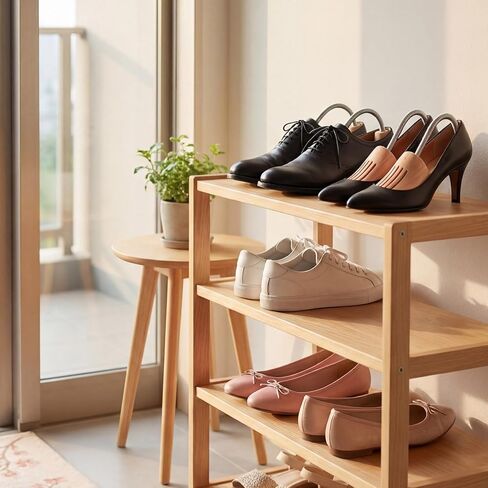 3 Pairs Adjustable Wood Shoe Trees with Spring, Shoe Shaped for Men Women in Saudi Arabia