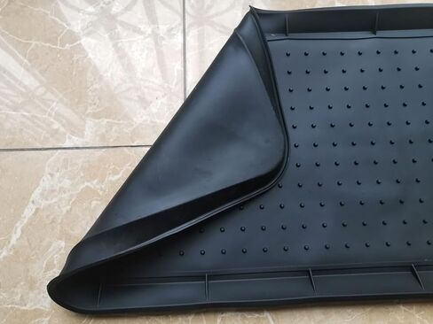 صينية أحذية مطاطية للمدخل، سجادة الحذاء، صينية الأحذية، سجادة الأحذية للاستخدام الداخلي والخارجي (مطاط السيليكون الناعم، 29.5 × 14.9 بوصة) in Kuwait