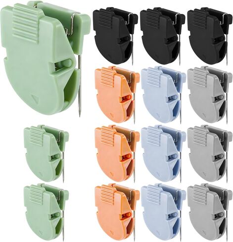 15Pcs Cubicle Clips Plastic Cubicle Hooks for Fabric Walls Fabric Clips for Hanging Photos Notes Bulletin Board Memos Frame Office Cubicle Accessories - Multicolor in Saudi Arabia