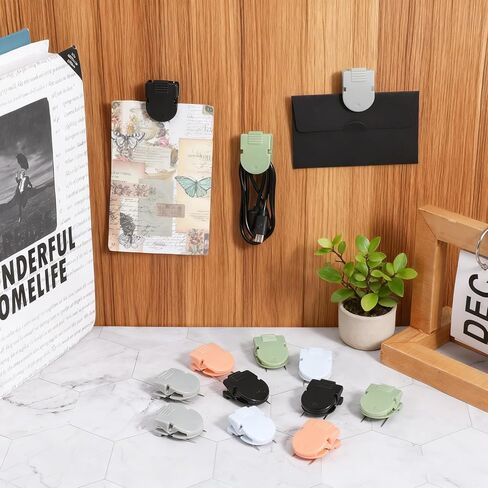 15Pcs Cubicle Clips Plastic Cubicle Hooks for Fabric Walls Fabric Clips for Hanging Photos Notes Bulletin Board Memos Frame Office Cubicle Accessories - Multicolor in Saudi Arabia