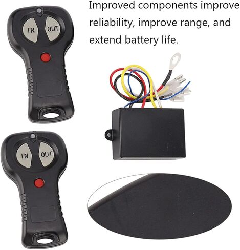 1 Pair Winch Controller, ABS Winch Remote Control Kit 12V, Universal Winch Remote Control Controller Kit, Winch Remote Controller Switch Replacement Parts for Car Truck in Saudi Arabia