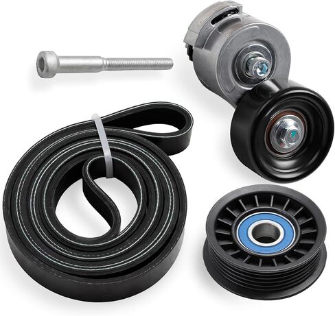 Serpentine Belt Tensioner Pulley Kit Fit for Kia Optima/Sorento/Sportage, for Hyundai Santa Fe Sport/Sonata/Tucson, 2015-2020, 252802GGB2, 999668A（w/o Idler Pulley） in Saudi Arabia