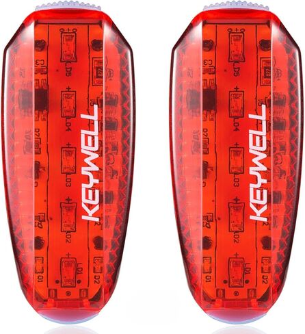 مصابيح أمان LED قابلة لإعادة الشحن عبر USB (عبوة من قطعتين) - مصابيح تشغيل ستروب بمشبك للعدائين، والركض، والمشاة، والأطفال، والكلاب، وأضواء خلفية الدراجة - ملحقات عالية الوضوح للمعدات العاكسة in Kuwait