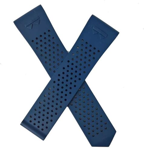 حزام ساعة مطاطي FKM باللون الأزرق الداكن مع آلية تحرير سريعة لتناسب الساعات الذكية TAG Heuer Connected E4 مقاس 42 مم. in Kuwait