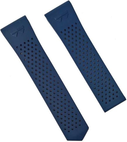 حزام ساعة مطاطي FKM باللون الأزرق الداكن مع آلية تحرير سريعة لتناسب الساعات الذكية TAG Heuer Connected E4 مقاس 42 مم. in Kuwait