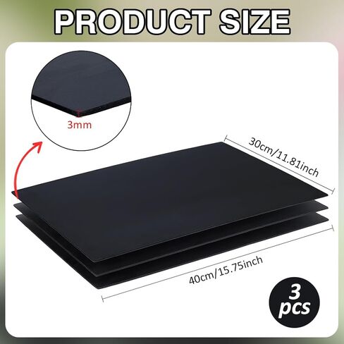 BENECREAT 3 Sheets 3mm Black Foam Boards, 11.8x15.7" Rectangle Foam PVC Sheet Poster Board Mount Board for Mounting, Crafts, Modelling, Art, Display, School Projects in Saudi Arabia