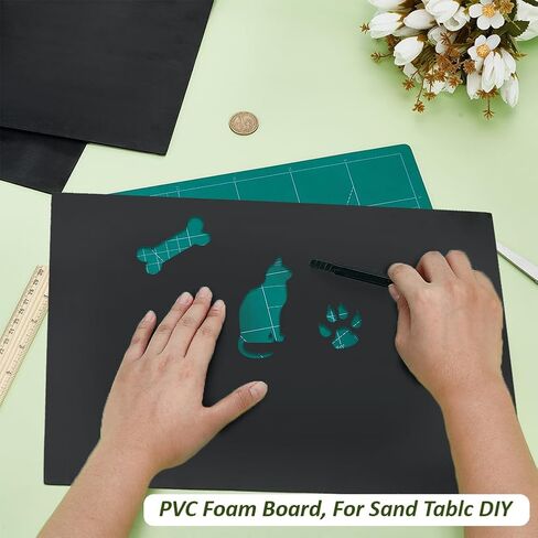 BENECREAT 3 Sheets 3mm Black Foam Boards, 11.8x15.7" Rectangle Foam PVC Sheet Poster Board Mount Board for Mounting, Crafts, Modelling, Art, Display, School Projects in Saudi Arabia