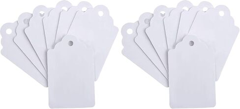 Price Tags Without String, 1000pcs Smooth Surface White Tags Marking Merchandise Unstrung Tags Small Label Hang Tags for Pricing Gift Jewelry Clothing Yard Sale Garage Supplies 1.75 x 1.093 inch in Saudi Arabia