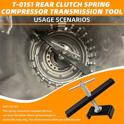 T-0151 أداة نقل ضاغط الزنبرك الخلفي - 4L60E متوافقة مع GM 250 250C 350 350C 700R4 4L60 4L60-E 4L65E 4L70 4L70E 4T80-E ضاغط زنبركي منخفض وعكسي in Kuwait
