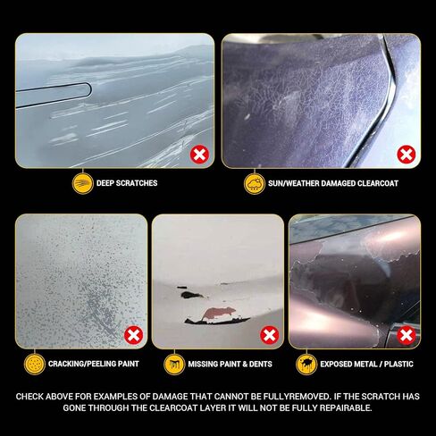 مركب مزيل خدوش السيارة وتلميعها - يزيل بفعالية الخدوش الخفيفة والطلاء الضبابي والعلامات الدوامية، ويشمل الإسفنج والمناشف، 100 مل/3.4 أونصة in Kuwait