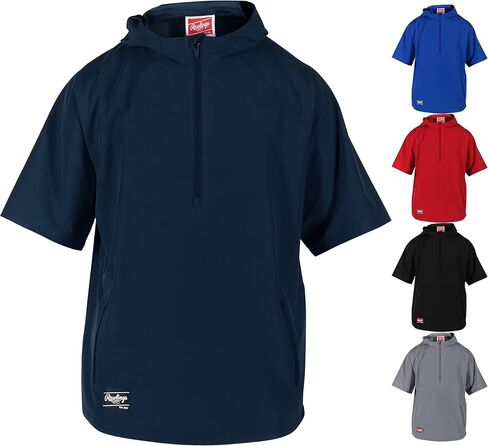 Rawlings | Colorsync Short Sleeve Hooded Cage Jacket | Adult XXX-Large | Navy in Saudi Arabia