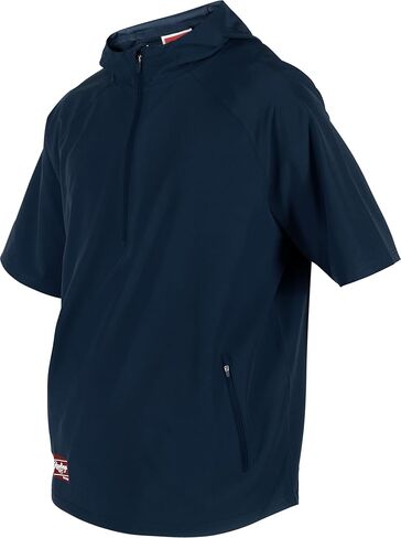 Rawlings | Colorsync Short Sleeve Hooded Cage Jacket | Adult XXX-Large | Navy in Saudi Arabia