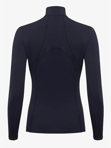 LeMieux Mia Mesh Long Sleeve Base Layer - Slim Fit - Sweat Wicking Breathable Fabric - 50+ UV Protection - Navy US04 in Saudi Arabia