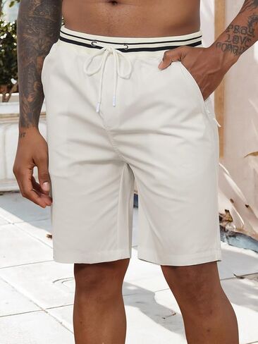 Men's Casual Quick-Dry Breathable Shorts Stretch Elastic Waist Sports Shorts for Gym, Running, Travel in Saudi Arabia