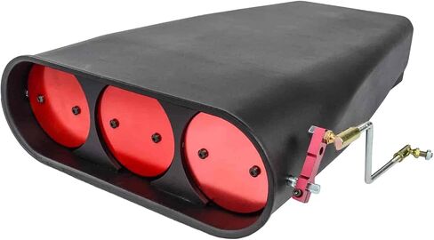 JEGS Bug Catcher Style Scoop | Fits Single or Dual 4-Barrel Carburetors | Smooth Design | Powdercoated Black | Includes Butterflies, Linkage, Elements, And Assembly/Mounting Hardware in Kuwait