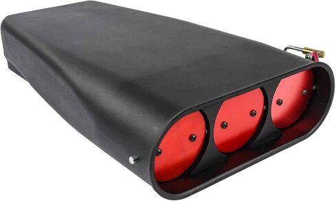 JEGS Bug Catcher Style Scoop | Fits Single or Dual 4-Barrel Carburetors | Smooth Design | Powdercoated Black | Includes Butterflies, Linkage, Elements, And Assembly/Mounting Hardware in Kuwait
