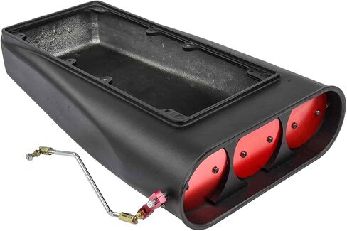 JEGS Bug Catcher Style Scoop | Fits Single or Dual 4-Barrel Carburetors | Smooth Design | Powdercoated Black | Includes Butterflies, Linkage, Elements, And Assembly/Mounting Hardware in Kuwait