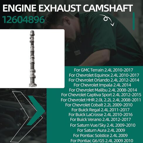 12604896Engine Exhaust Camshaft,For Chevy Malibu HHR Cobalt Equinox Orlando Captiva Sport Impala,for Saturn Vue Sky Aura,for Pontiac Solstice G6 G5,for Buick LaCrosse Allure Regal Verano,08-17 in Saudi Arabia