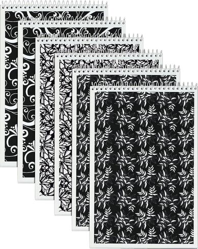 Tops Designer Steno Pads 6-Inch x 9-Inch Gregg Ruled Black/White 80 Sheets/Pad in Saudi Arabia