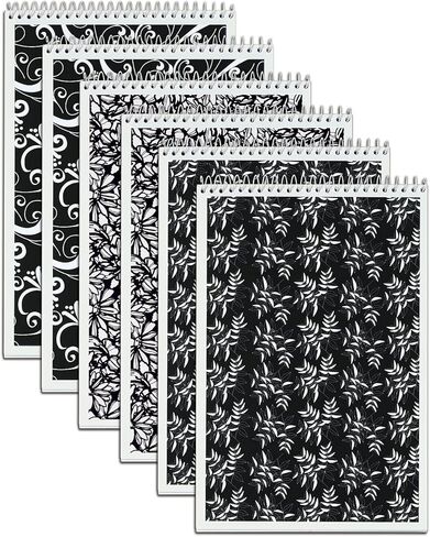 Tops Designer Steno Pads 6-Inch x 9-Inch Gregg Ruled Black/White 80 Sheets/Pad in Saudi Arabia