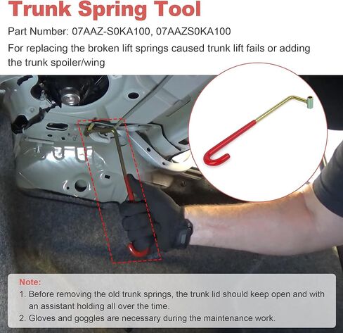 Trunk Lid Opener Torsion Bar Spring Installer Torque Rod Remover Special Tool 90° For Honda Civic Si Sedan 4-Door 2013-2015 For Acura TL 2007-2008 ILX 2014-2015 07AAZ-S0KA100 07AAZS0KA100 in Saudi Arabia