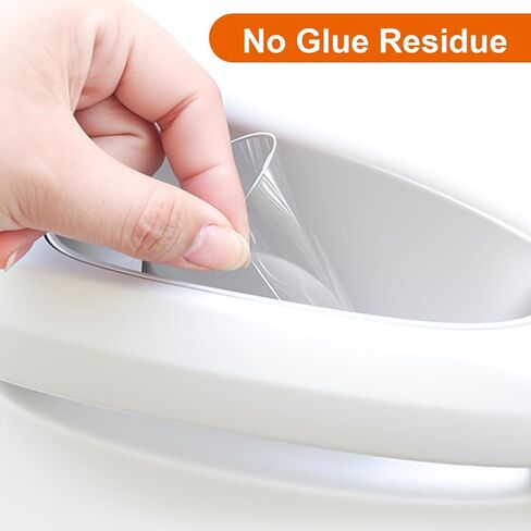 Sibba 20 PCS Car Door Handle Protectors Carbon Fiber Clear Protective Film Anti-Scratch Guard Self-Healing Paint Protection Decal Handle Cup Protector Universal Fit for All Vehicles SUVs Trucks in Saudi Arabia