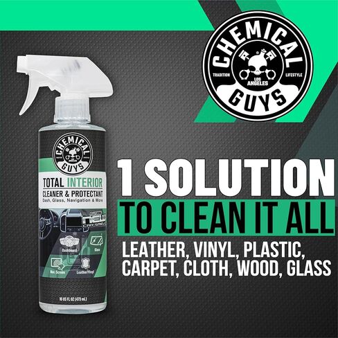 Chemical Guys Total Interior Cleaner and Protectant, New Car Smell, (Safe for Cars, Trucks, SUVs, Jeeps, RVs & More) Extra Large 32 fl oz in Saudi Arabia