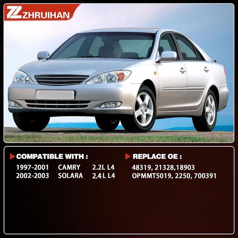 طقم استبدال نظام أنابيب كاتم صوت عادم ZHRUlHAN متوافق مع محرك Camry 2.2L L4 1997-2001، محرك Solara 2.4L L4 2002-2003، كاتم الصوت وأنبوب الذيل، Repklace OE: 48319 21328 in Saudi Arabia