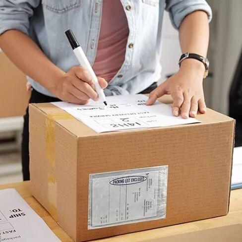 1000 PCS 6"x10" Clear Packing Slip Pouches List Envelopes Self-Adhesive Plastic Mailing Pouch Enclosed Bags for Packing Slips Invoice Label in Saudi Arabia