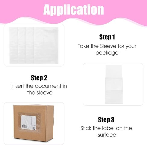 200 Pcs 9.8 x 6.7 Inch Clear Packing List Envelopes Bulk, Self-Adhesive Shipping Label Sleeves Waterproof Packing Slip Pouches for Mailing Documents, Invoices, Shipping Labels in Saudi Arabia
