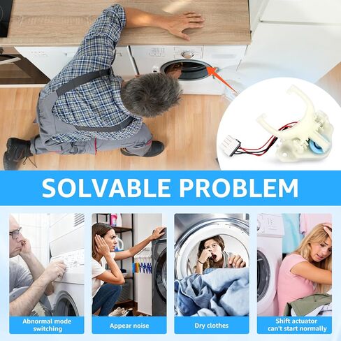 مشغل تبديل الغسالة WH03X30517 المحسن WH01X27538 حزام القيادة WH05X24185 القابض WH01X24434 مجموعة قطع غيار الغسالة الزنبركية لطراز غسالة متعدد متوافق مع GE Hot-Point (4 قطع) in Kuwait