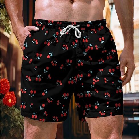 Tropical Style Beach Pants, Men's Casual Patterned Shorts in Saudi Arabia