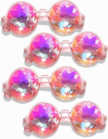 Trippy Psychedelic Festivals Kaleidoscope Rainbow Sunglass Rave Goggle Glasses Prism Diffraction in Saudi Arabia