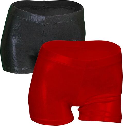iLover Girls' Sparkle Glitter Shorts Dance and Tumbling Athletic Gymnastics Shorts Bottoms in Kuwait