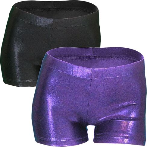 iLover Girls' Sparkle Glitter Shorts Dance and Tumbling Athletic Gymnastics Shorts Bottoms in Kuwait