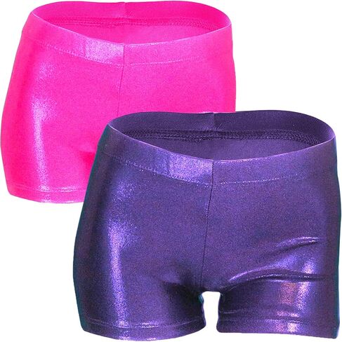 iLover Girls' Sparkle Glitter Shorts Dance and Tumbling Athletic Gymnastics Shorts Bottoms in Kuwait