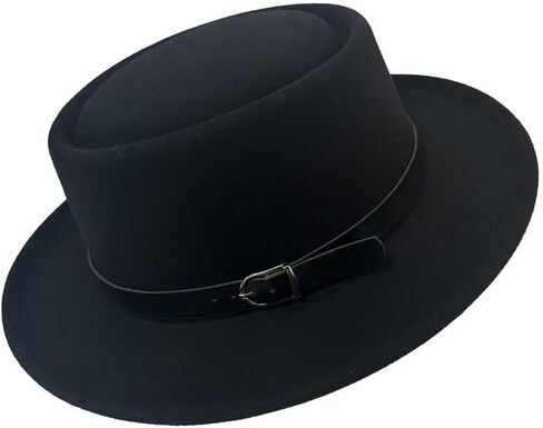 Pork Pie Hat Flat Top Fedora, Vintage Panama Classical Jazz Party Hats, Outdoor Travel Street Cap Sun Caps in Saudi Arabia