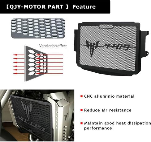 MT-09 SP Radiator Grille Guard Protection Cover for MT09 MT-09 2021 2022 2023-Black in Saudi Arabia