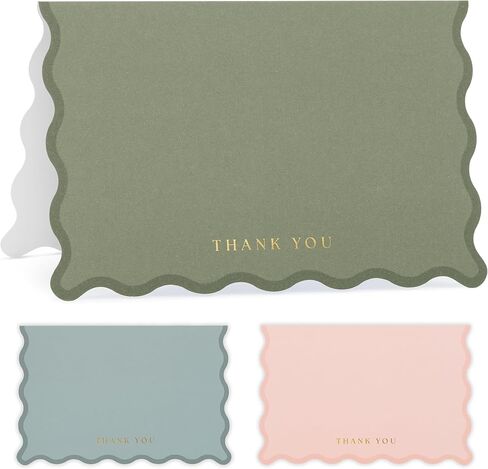 Beautiful Thank You Cards Set of 30 With Envelopes and Stickers - Elegant Blank Cards For Personalized Notes - Perfect Bulk Stationary Set For All Occasions incl. Weddings, Business & Baby Showers in Saudi Arabia