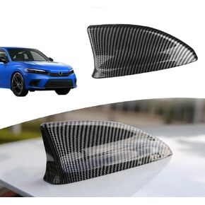 Car Shark fin roof Antenna for 11th gen Civic 2022 2023 2024 2025，Car Shark Fin Antenna Roof Trim Exterior Decorative Sticker for Civic Accessories (Glossy Black) in Kuwait