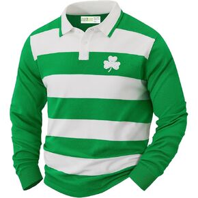 Arvilhill Men St Patrick's Day Polo Shirts Classic Irish Long Sleeve Collared Shirt (S-3XL) in Saudi Arabia