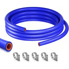 1/4"X5FT(ID:6MM) Silicone Heater Hose Blue and Red Coolant Radiator Vacuum Line, Reinforced High Temperature Reinforced 4MM Thick(0.16 In) (1/4" ID-5Ft(ID 6mm)) in Kuwait
